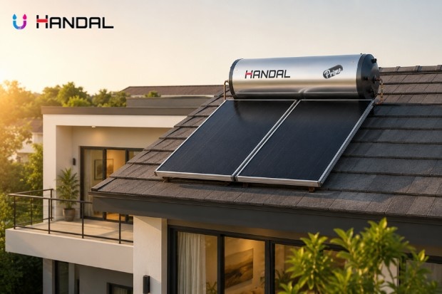 Pemanas Air Keluarga Kecil yang Praktis dan Efisien dengan solar water heater Handal berdesain modern, hemat energi, dan mampu menyediakan air hangat nyaman untuk kebutuhan rumah tangga sehari hari