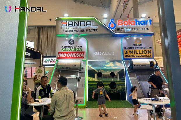 Booth Handal Water Heater di IBT Hadir Membawa Inovasi solar water heater modern untuk kebutuhan air hangat